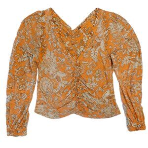 Free People Say The Word Cropped Top | Blood Orange Combo | Pullover | EUC | M